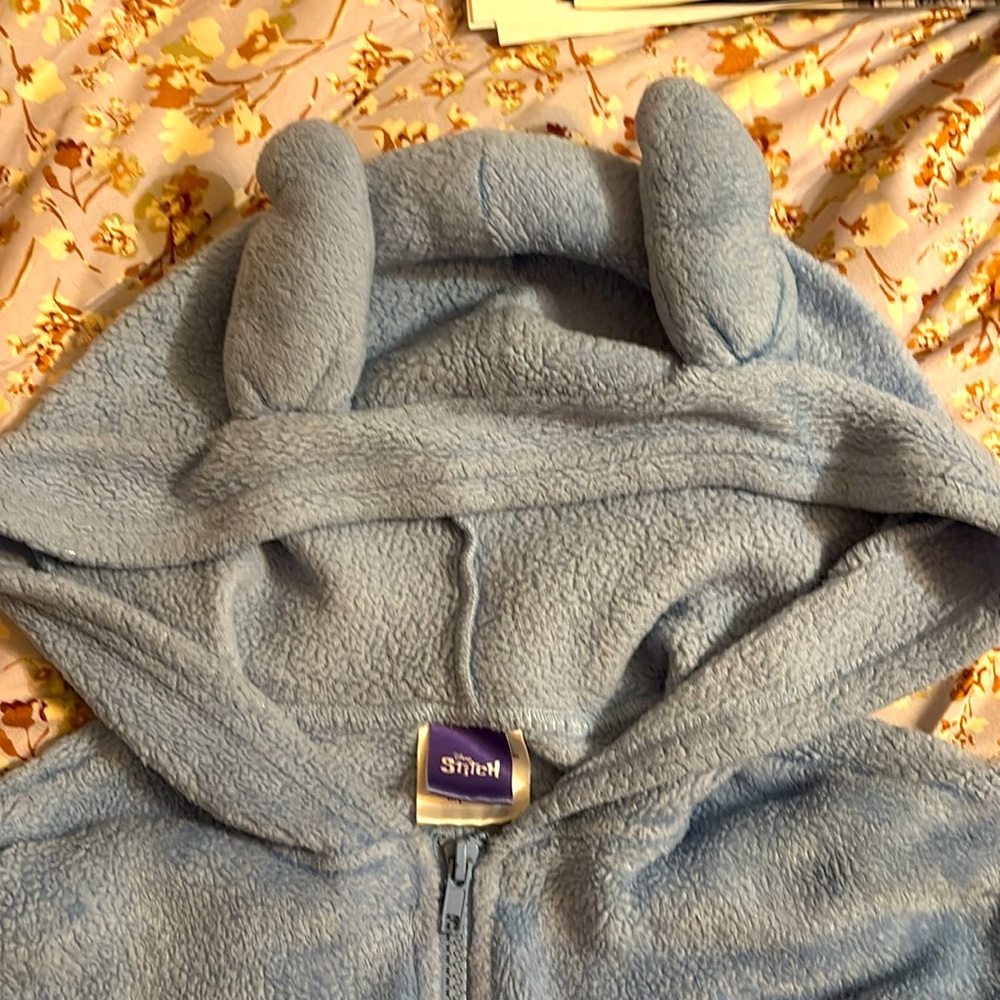 Disney Blue Stitch Plush Hoodie